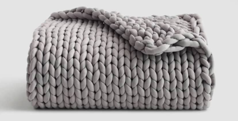 Best Weighted Blankets of 2025 - Best All-Season - Quince Chunky Knit Weighted Blanket